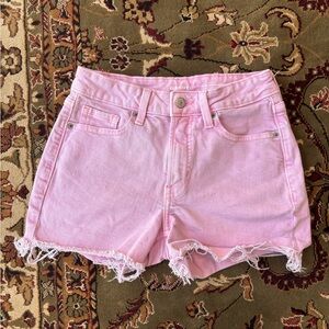 Old Navy Pink Jean Shorts Frayed Hem Casual